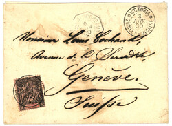 GUINEE : 1900 25c obl. VICTORIA GUINEE FRANCAISE sur lettre pour la ...