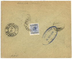 CAVALLA : 1906 1p canc. CAVALLA on reverse of envelope to SWITZERLAND ...