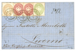 VARNA : 1865 3s + 5s (x2) + 15s canc. LLOYD AGENZIE VARNA on ...