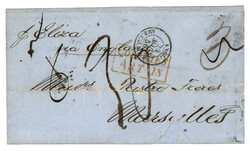 NEW SOUTH WALES : 1856 COLONIES ART. 18 on entire letter from SYDNEY ...