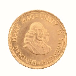 2 Rand Südafrika Goldmünze Gold (916,7/1000), Brustbild Jan van ...
