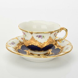 Mokkatasse mit Untertasse B-Form Meissen, Schwertermarke, 2 ...