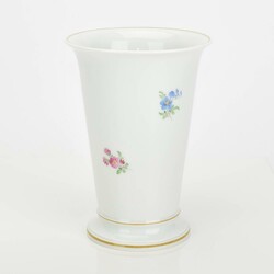 Trichtervase Blumenmalerei Meissen, Schwertermarke, I. Wahl, auf ...