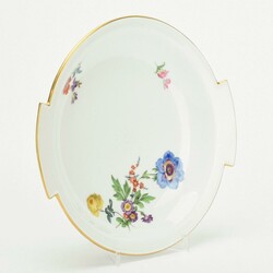 Art déco-Rundschale Blumenmalerei Meissen, Schwertermarke, I. Wahl, ...