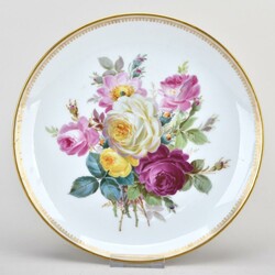 Zierteller Blumenmalerei Carl Teichert, Meißen, flach gemuldeter ...