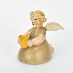 Margeritenengel mit Lichtnapf Wendt & Kühn, Grünhainichen, Holz, ...