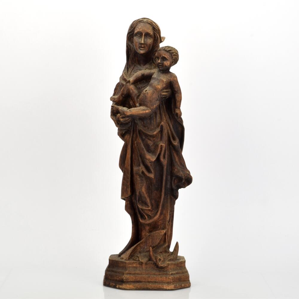 Mondsichelmadonna  Holz, vollplastisch im gotisierendem Stile ...