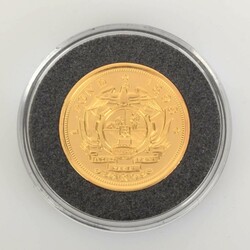 1 Pond Goldmünze Gold 585, Kopfbild Paul Krüger nach links, rs. ...