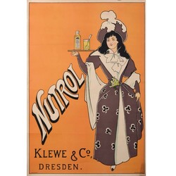 Jugendstil-Plakat NUTROL farbig lithografiertes Plakat, NUTROL. KLEWE ...