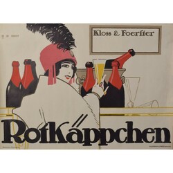Jugendstil-Plakat ROTKÄPPCHEN 1912 farbig lithografiert, ...