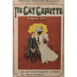 Jugendstil-Plakat THE GAY GRISETTE 1898 farbige Lithografie, THE GAY ...