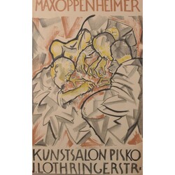 Art déco-Plakat MAX OPPENHEIMER dreifarbige Lithografie, MAX ...