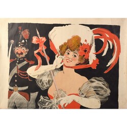 Großes Jugendstil-Plakat SALON DER HUMORISTEN farbige Lithografie, ...