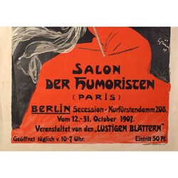 Großes Jugendstil-Plakat SALON DER HUMORISTEN farbige Lithografie, ...