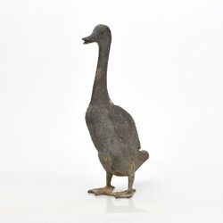 Gartenplastik Ente Bronze, dunkel patiniert bzw. stärker verwittert, ...