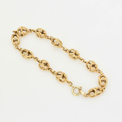 Gelbgoldarmband Gelbgold 750, Fantasiekette in moderner Gestaltung, ...