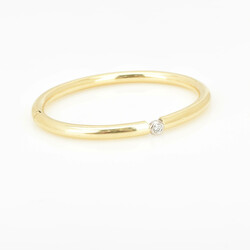 Armreif mit Brillant Weißgold und Gelbgold 585, schauseitig Brillant ...