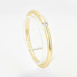 Armreif mit Brillant Weißgold und Gelbgold 585, schauseitig Brillant ...