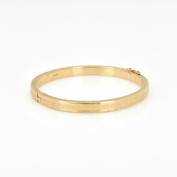 Armreif Gelbgold 333, kantiger Reif mit tlw. fein mattierter ...