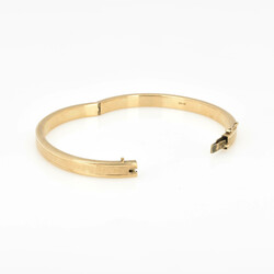 Armreif Gelbgold 333, kantiger Reif mit tlw. fein mattierter ...