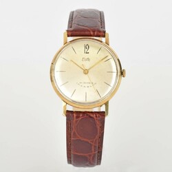 Goldene Herrenuhr Fa. EUFA (Enzberger Uhrenfabrik), Pforzheim, ...