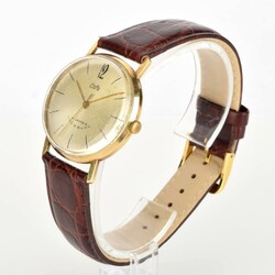 Goldene Herrenuhr Fa. EUFA (Enzberger Uhrenfabrik), Pforzheim, ...