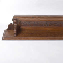 Großes Jugendstil-Wandbord  Nussbaum, im Wandbrett 2 eingetiefte ...