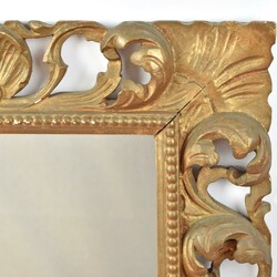 Wandspiegel  Holz geschnitzt, partiell Stuck, durchbrochen ...