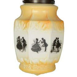 Art déco-Deckenleuchte  einflammig elektrifiziert, laternenförmiger ...