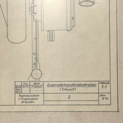 Technische Zeichnung FLUGZEUG Ingenieurschule f. Flugzeugbau Dresden, ...
