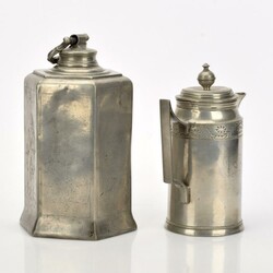 Schraub- und Kaffeekanne Zinn  Schraubkanne gemarkt Daniel Hinrich ...