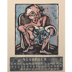 Grafikkalender 1988  KALENDER 1988 mit insg. 12 Farbholzschnitten und ...