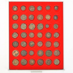 Sammlung antiker Münzen  insg. 42 Stück, Bronze, römische und ...