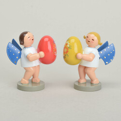 Paar Osterengel Wendt & Kühn, Grünhainichen, brünetter bzw. ...