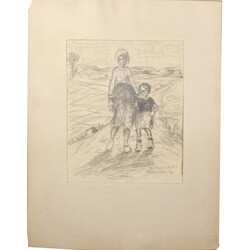 Tombrock, Hans (1895 Benninghofen - 1966 Stuttgart) Zeichnung in Blei ...