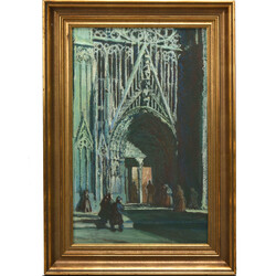 Pfeilschifter Pastellkreide, PORTAL DES STRASSBURGER MÜNSTERS, ...