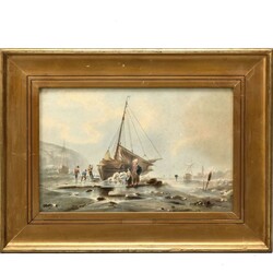 Monogrammiert Tusche und Aquarell über Blei auf Papier, WINTERLICHE ...