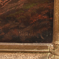 Undeutlich signiert Öl auf Lwd., HEIDELANDSCHAFT, rechts unten ...