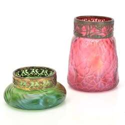 Zwei Jugendstil-Vasen Pallme-König & Habel/Wilhelm Kralik Sohn, 1 x ...