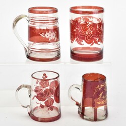 Konvolut Andenkengläser 19. Jh.  insg. 4 Stück, farbloses Glas mit ...