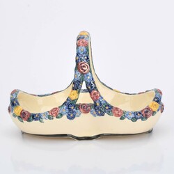 Jugendstil-Henkelschale Karlsruher Majolika, Entwurf Georg Kamm 1915, ...