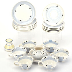 Sechs Gedecke HEDWIG BOLLHAGEN HB-Werkstätten für Keramik, Marwitz ...