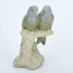 Vogelfigur Sittichpaar unbekannter Hersteller, Modellnr. 1556, auf ...