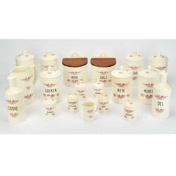 Konvolut Vorratsgefäße Max Roesler, Rodach, Steingut, insg. 19 ...