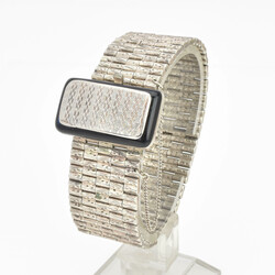 Silberarmband Silber 800, reliefierte, zylindrische Glieder, ...