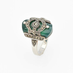 Silberring im Art déco Silber 925, Ringkopf im Art déco gestaltet ...