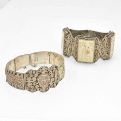 Zwei Filigranarmbänder Silber 900 und geprüft, 1 x Vietnam, Glieder ...