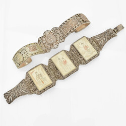 Zwei Filigranarmbänder Silber 900 und geprüft, 1 x Vietnam, Glieder ...