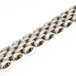 Silberarmband Silber 835, ovale Glieder teils reliefiert, ...