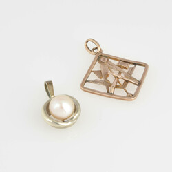 Zwei Anhänger  Weißgold und Roségold (geprüft) 333, 1 x weiße ...